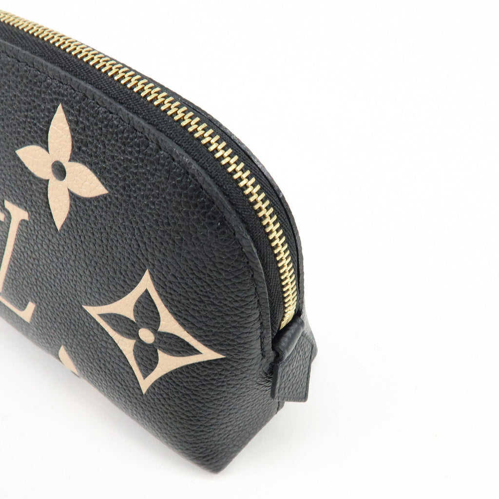6647 - Louis Vuitton Bicolor Monogram Empreinte Cosmetic Pouch Noir M59086