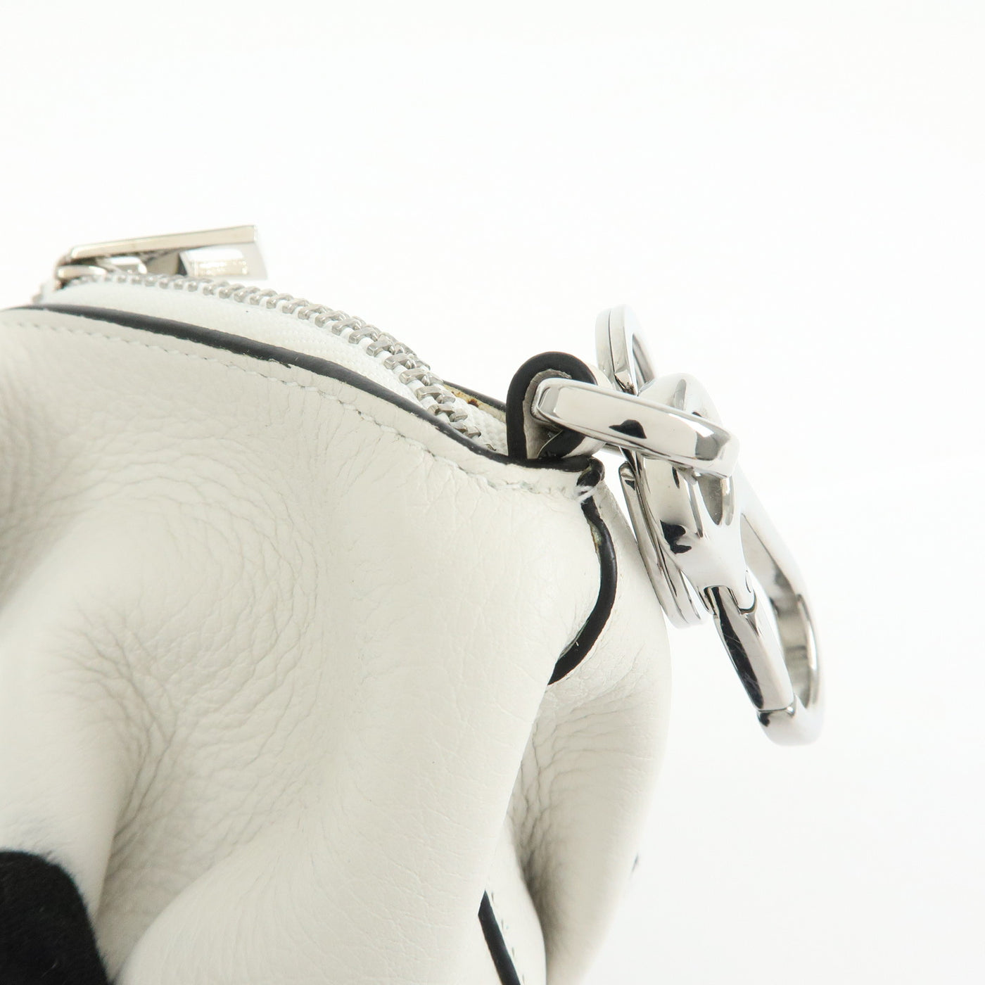 6690 - Loewe Calf Leather Elephant Coin Purse White