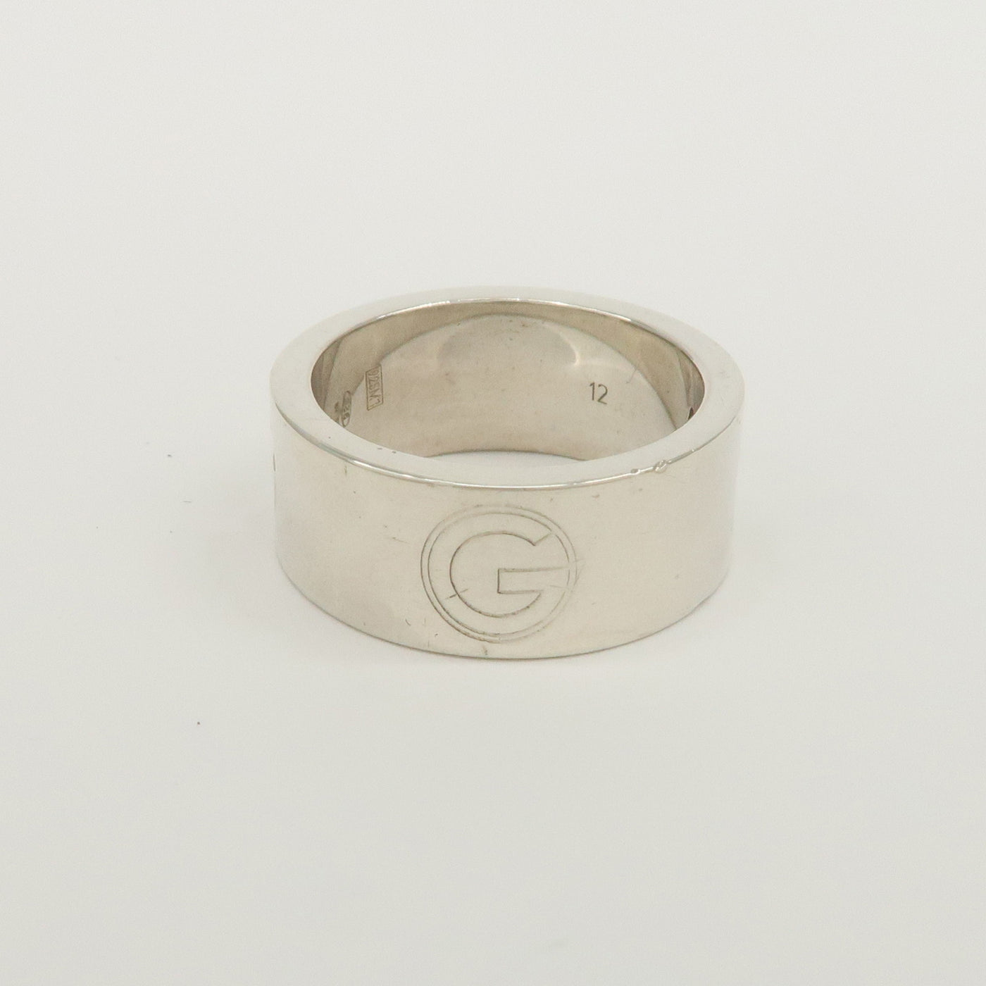 7085 - Gucci Logo Metal Ring Sv925 Size 12