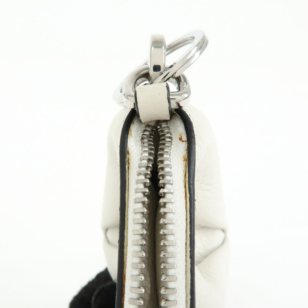 6690 - Loewe Calf Leather Elephant Coin Purse White