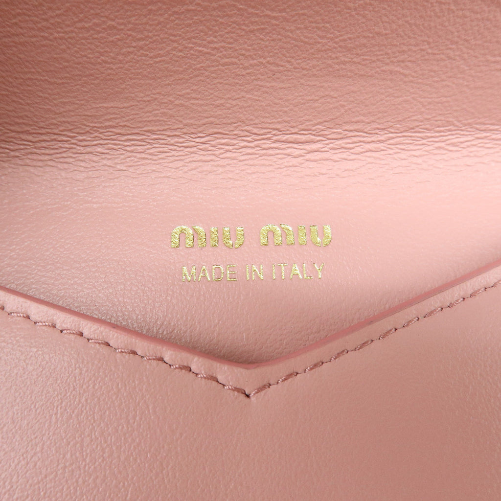 6836 - Miu Miu Madras Love Envelope Pouch Wristlet Pink Crystal Heart