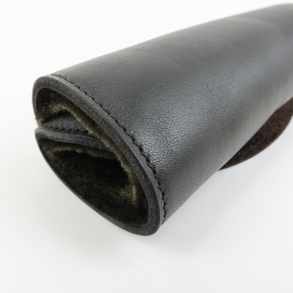 6170 - Hermes Leather & Fur Shoe Polishing Glove Buffing Mitt