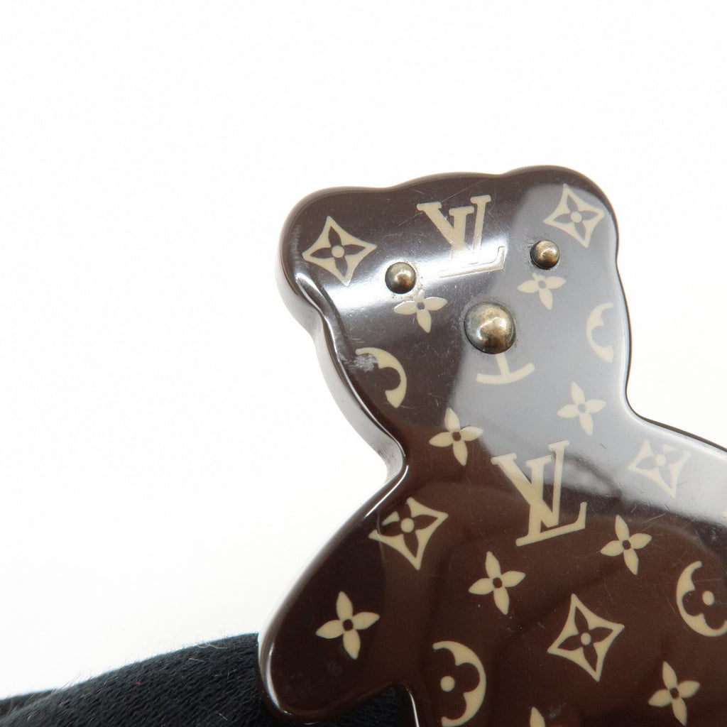 6696 - Louis Vuitton Monogram Damier Plastic Brooch Teddy Bear