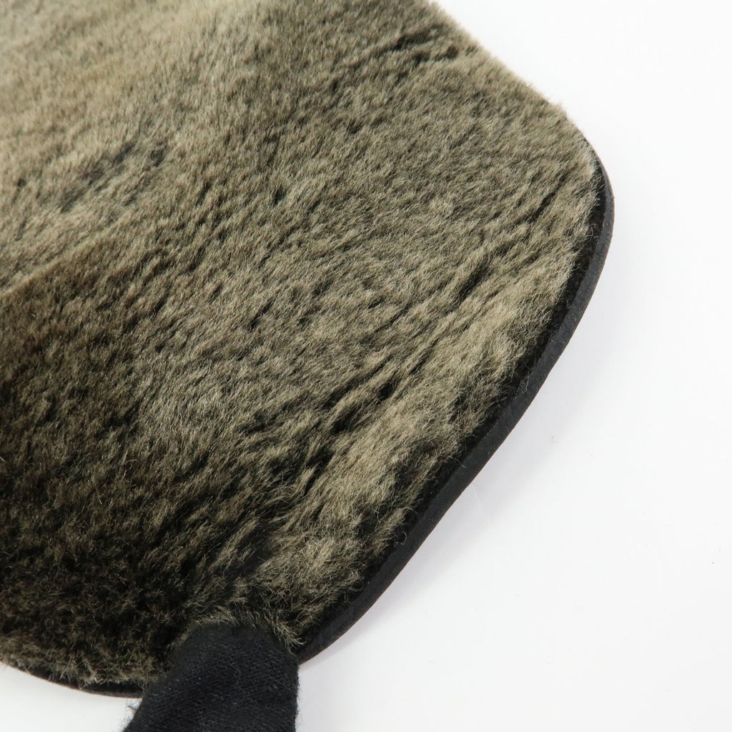 6170 - Hermes Leather & Fur Shoe Polishing Glove Buffing Mitt