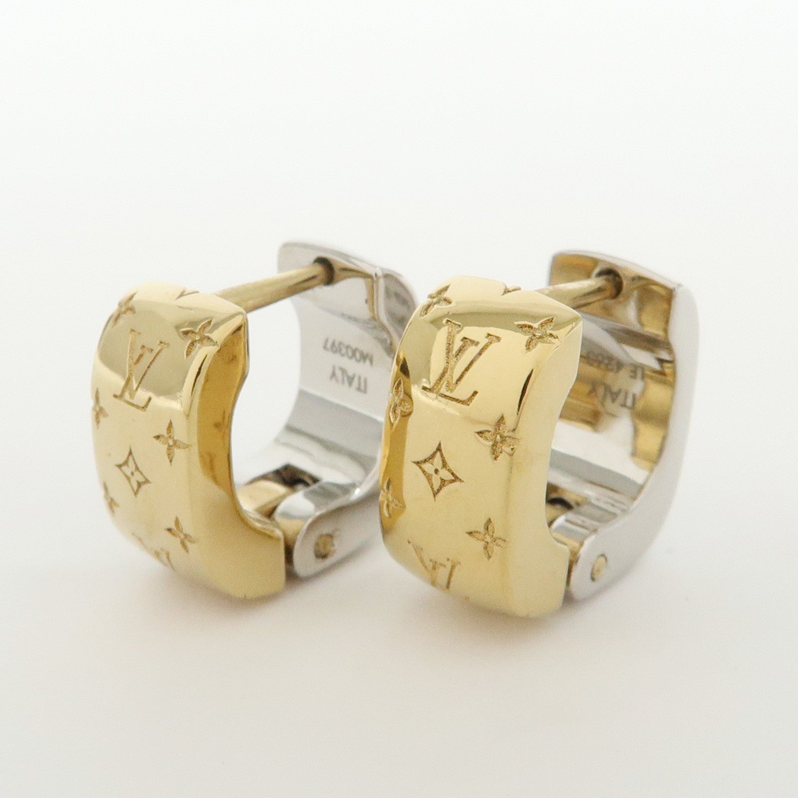 6653 - Louis Vuitton Boucles D’Oreilles Nanogram Metal Earrings