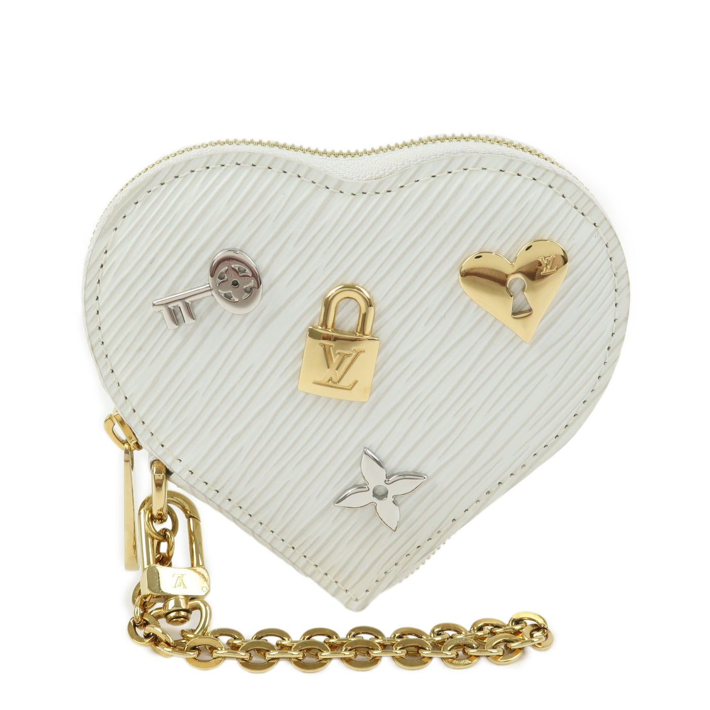 6543 Louis Vuitton Epi Love Lock Porte Monnaie Coeur Coin Case