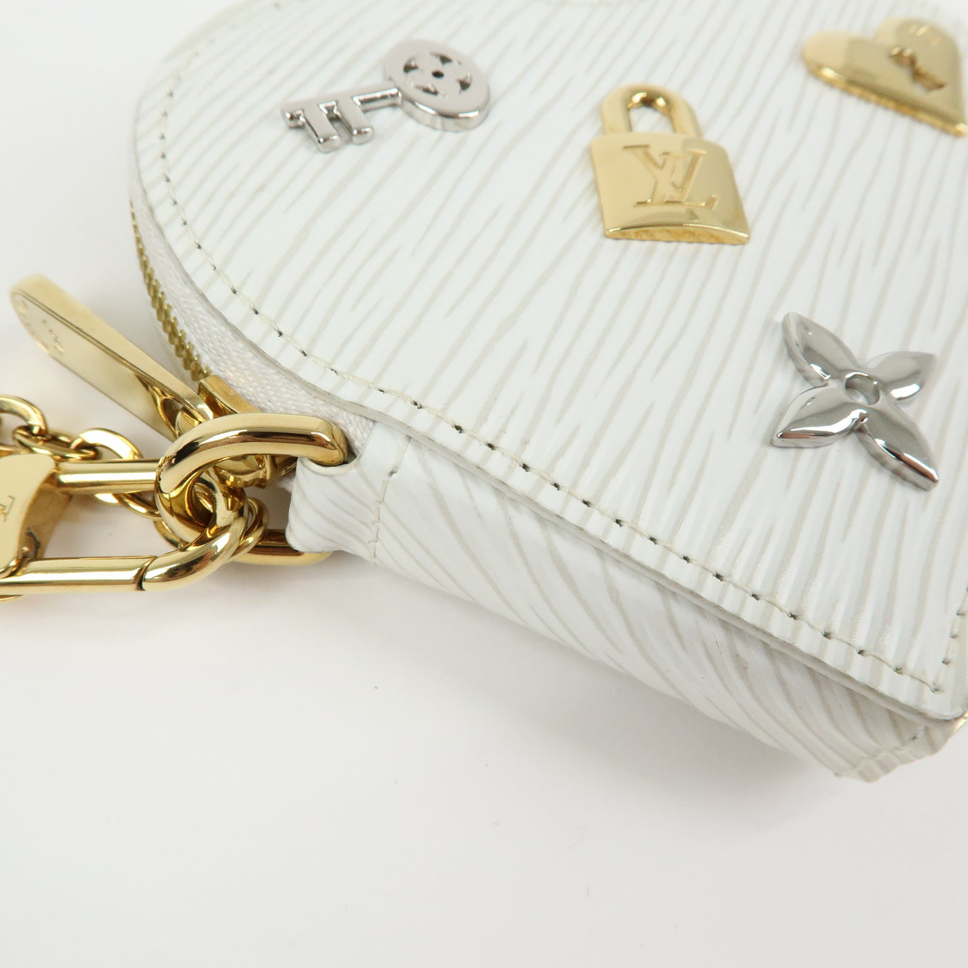 6543 Louis Vuitton Epi Love Lock Porte Monnaie Coeur Coin Case