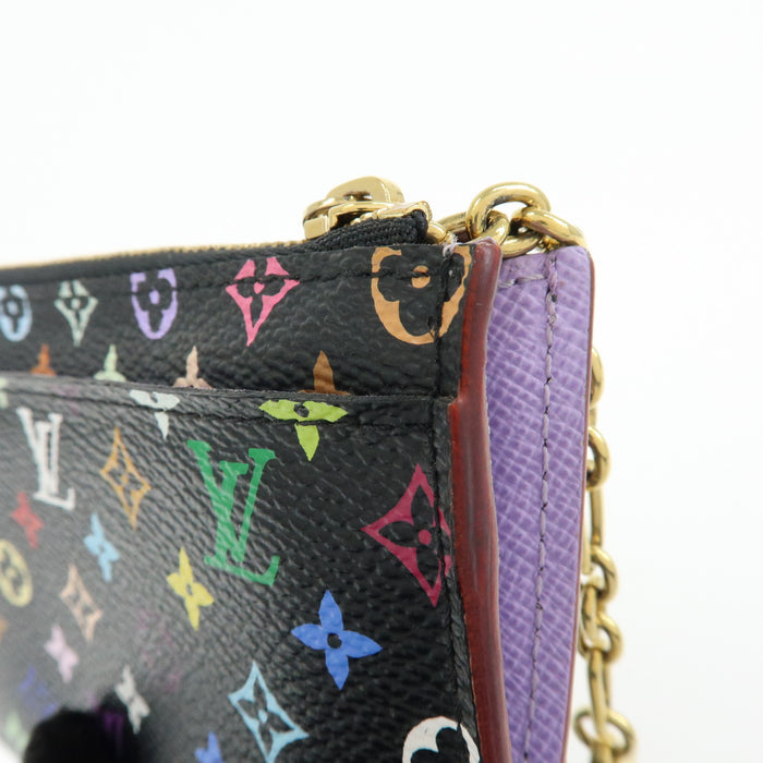 6341 Louis Vuitton Monogram Murakami Multicolor Pochette Key Cles
