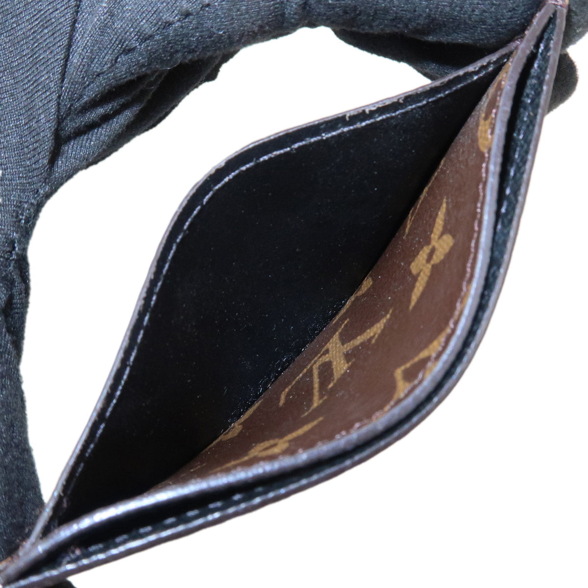 7090 - Louis Vuitton Monogram Reverse Porte Cartes Simple Card Case M69161  Brown