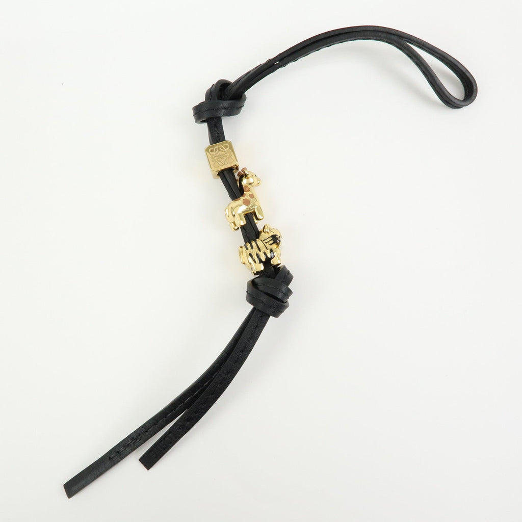 6692 - Loewe Anagram Personalization Metal Leather Bag Charm