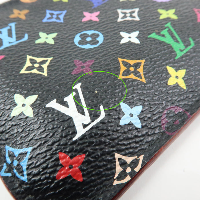 6341 Louis Vuitton Monogram Murakami Multicolor Pochette Key Cles