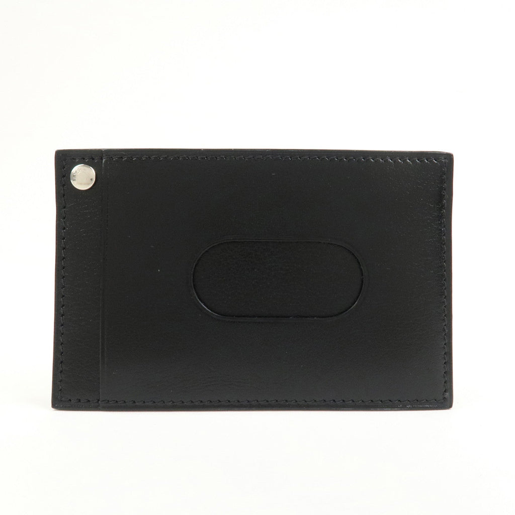 6682 - Hermes Evercalf Leather Chouchou Serie Button I Stamped Pass Case Black