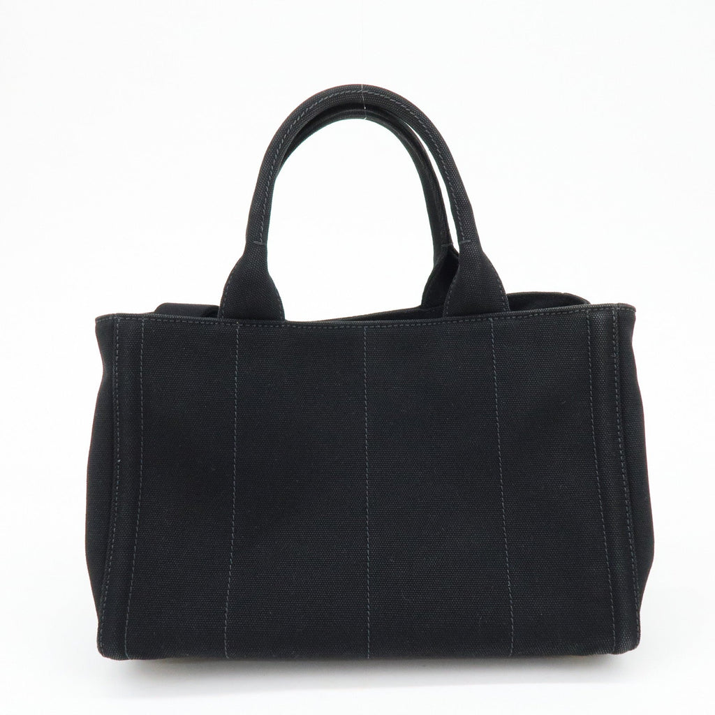 6749 - Prada Canapa Mini Canvas 2Way Tote Bag - Black