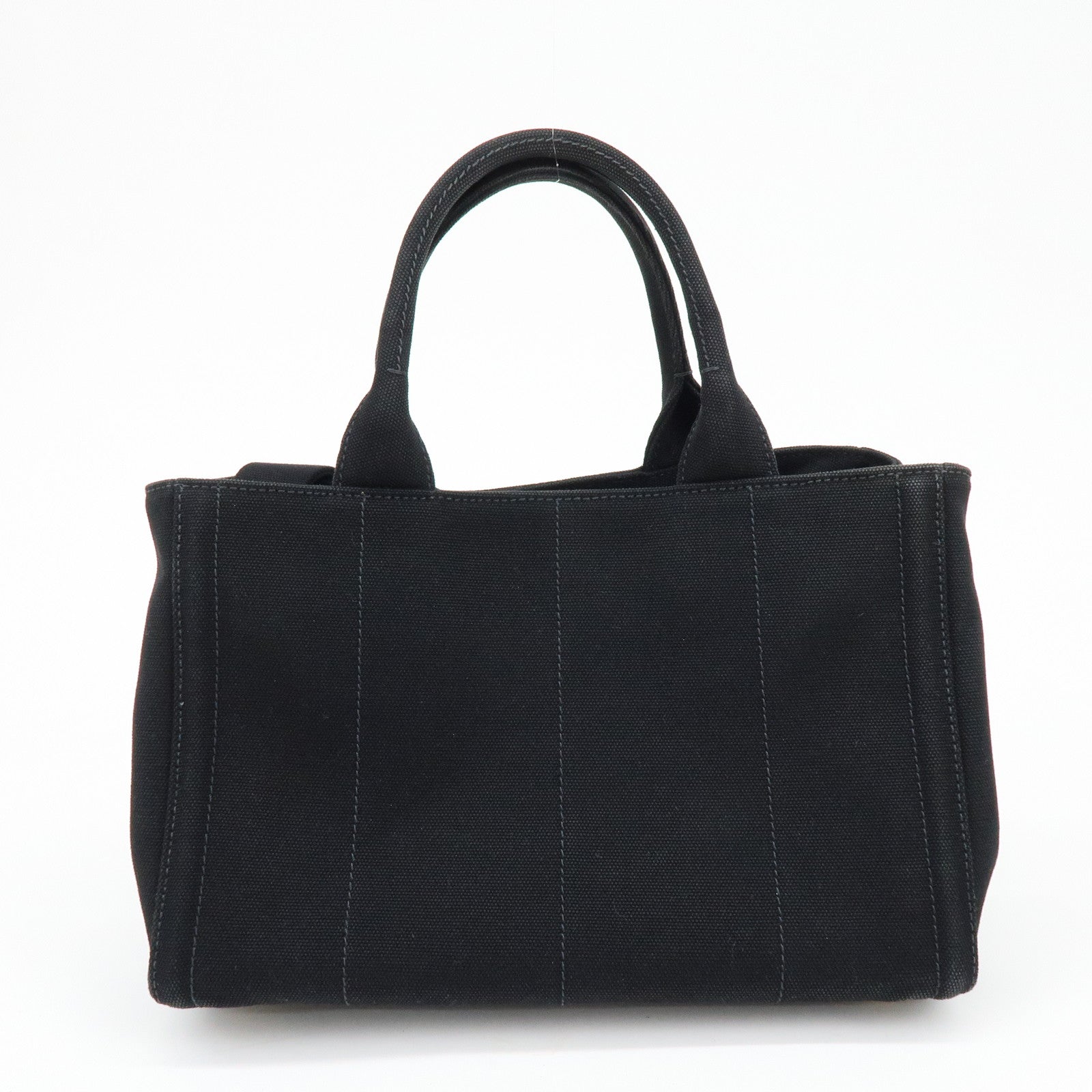 6749 - Prada Canapa Mini Canvas 2Way Tote Bag - Black