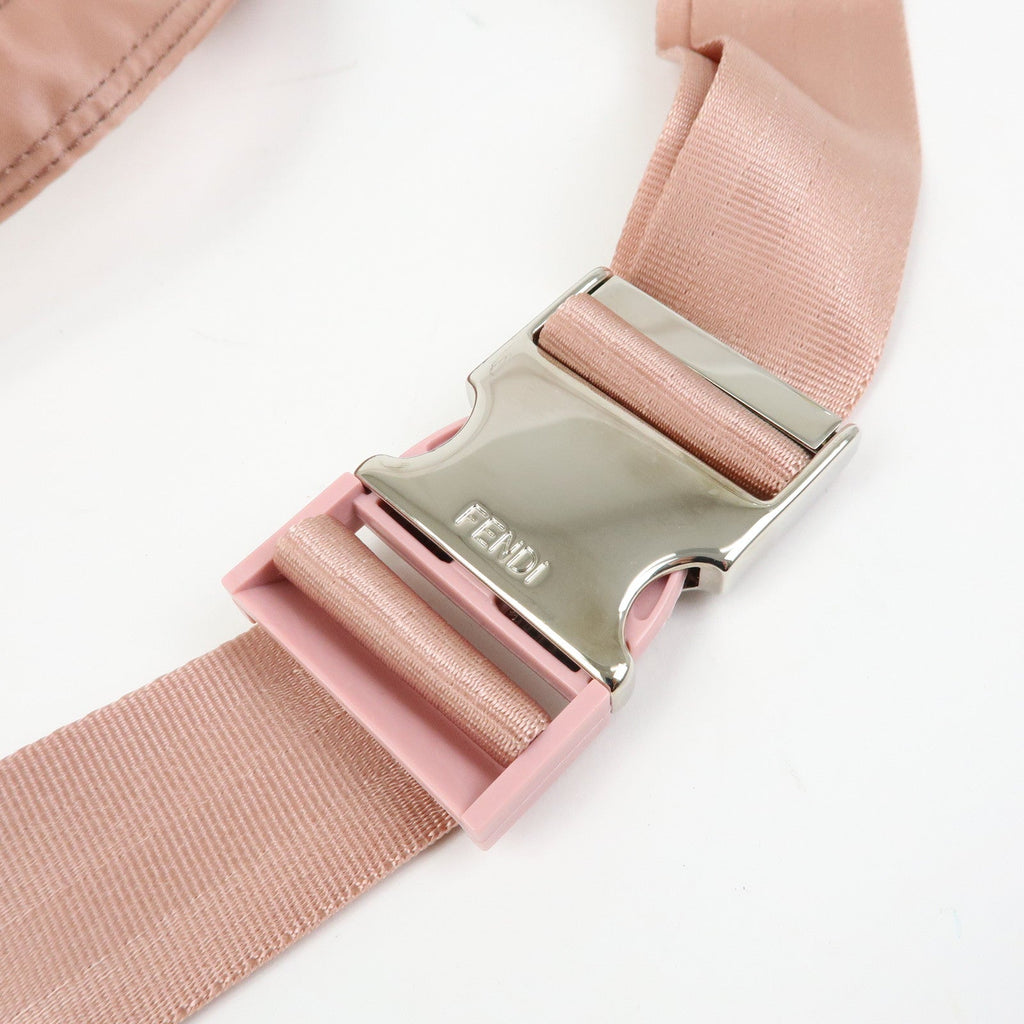 7409 - Fendi Baguette Mini Nylon Leather 2WAY Bag x PORTER Pink 7AS138 Pink