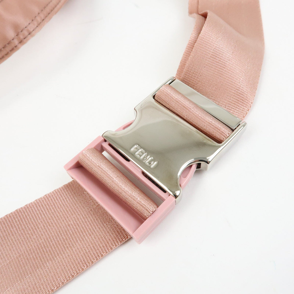 7409 - Fendi Baguette Mini Nylon Leather 2WAY Bag x PORTER Pink 7AS138 Pink