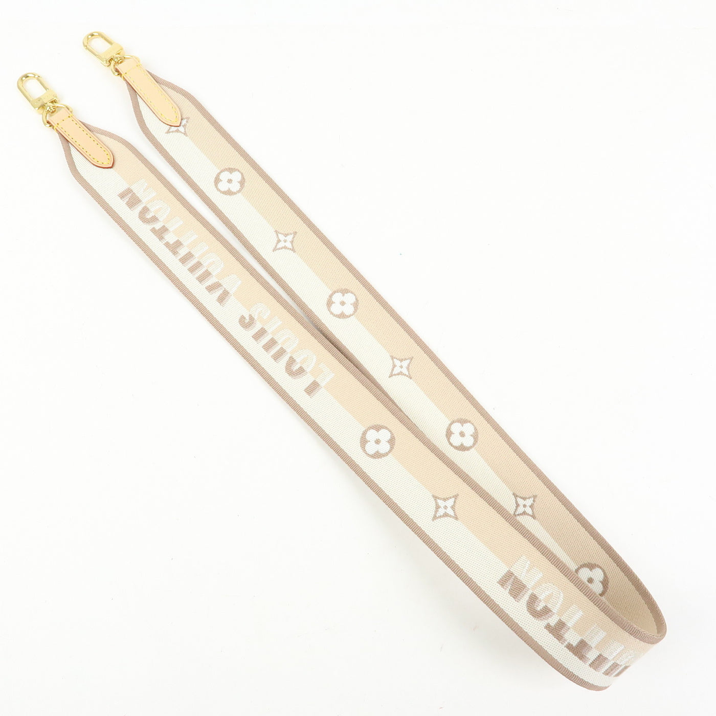 6655 - Louis Vuitton Canvas Nume Shoulder Strap Beige 110cm