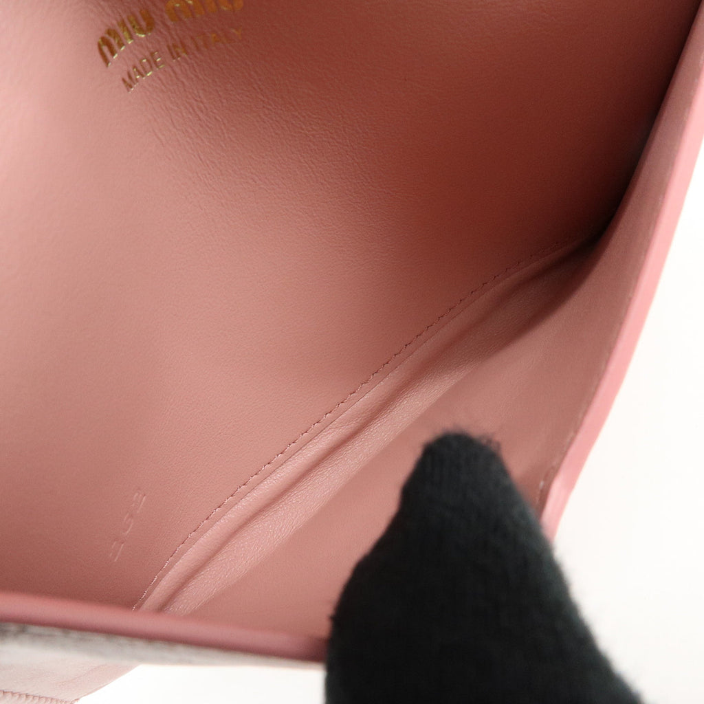 6836 - Miu Miu Madras Love Envelope Pouch Wristlet Pink Crystal Heart