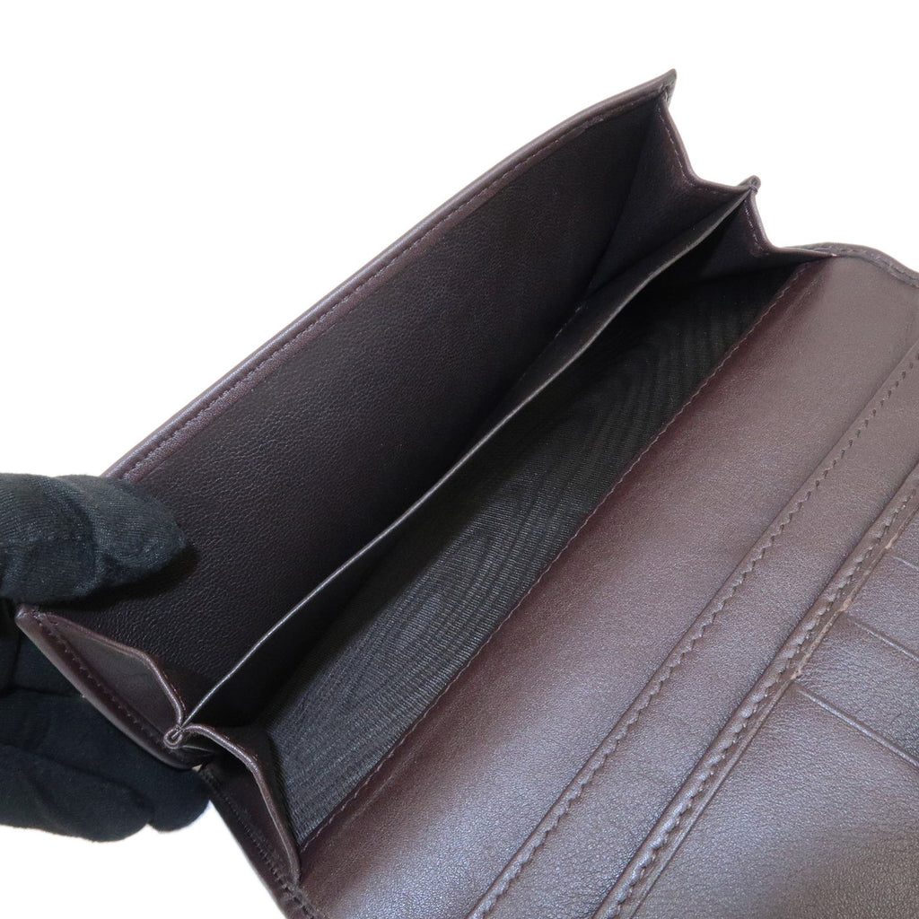6684 - Gucci Interlocking G Canvas Leather Double Flap Long Wallet