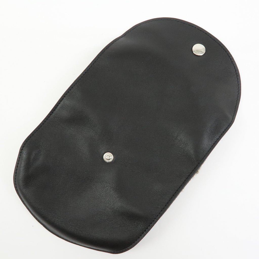 6170 - Hermes Leather & Fur Shoe Polishing Glove Buffing Mitt