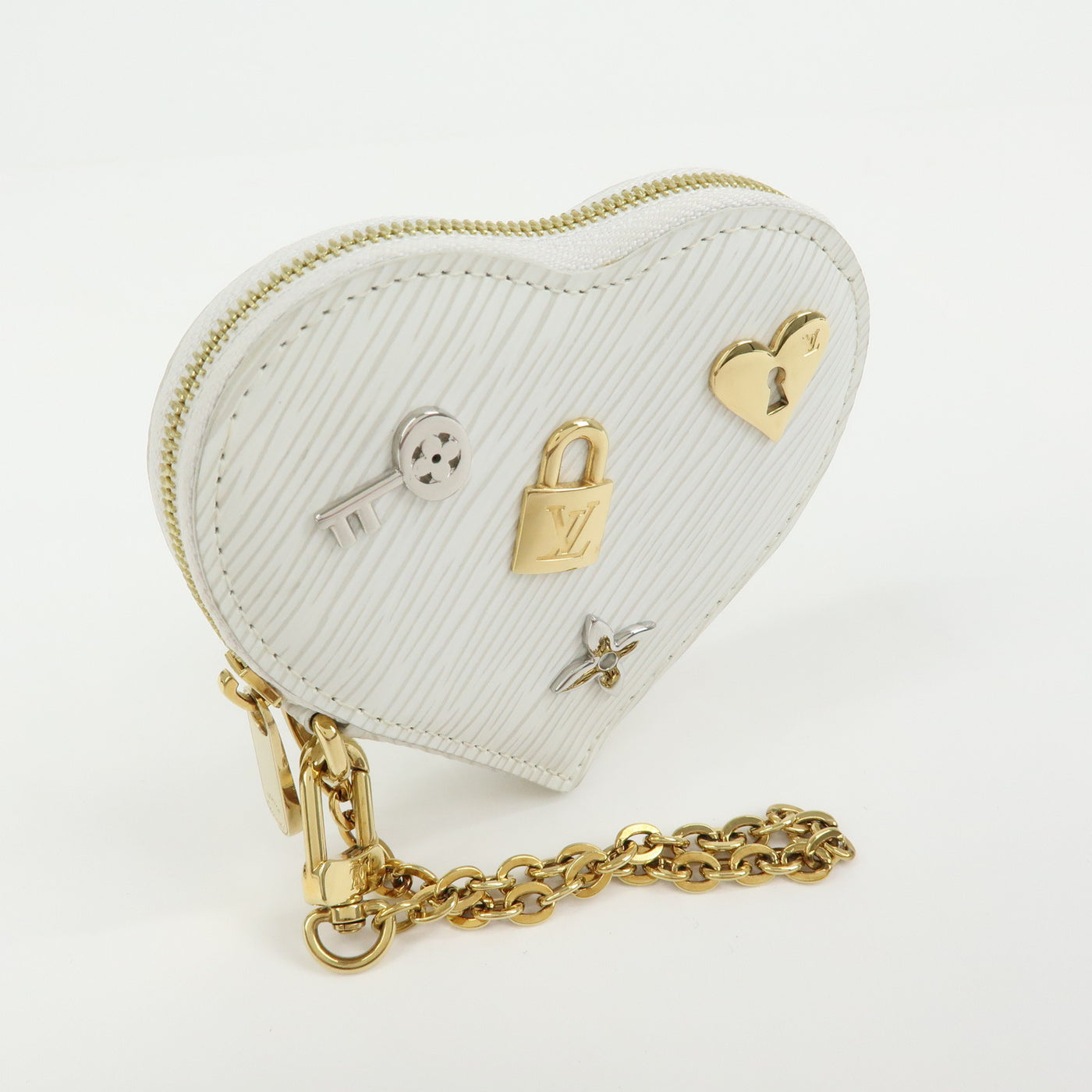 6543 Louis Vuitton Epi Love Lock Porte Monnaie Coeur Coin Case