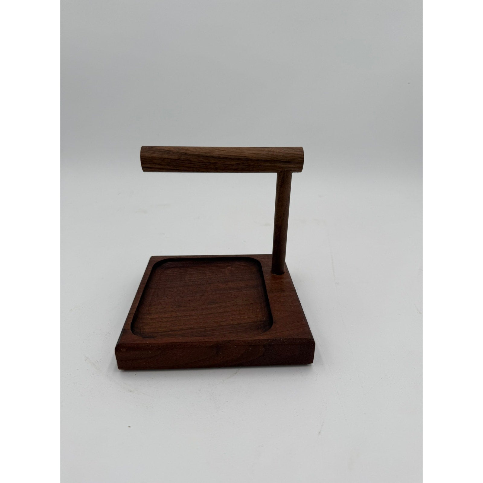 Walnut Men’s Valet Tray and Watch Stand, handmade wood organizer, nightstand catchall, bracelet holder, unique gift for him