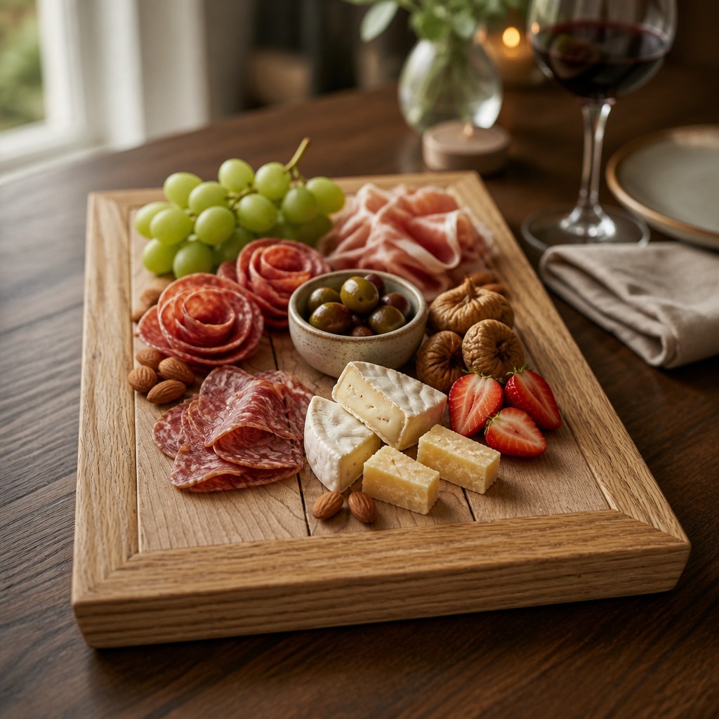 Maple Charcuterie and Cutting Board from Rink, reclaimed Shenandoah Iowa wood, hand crafted, 12.5x8.25x1.5