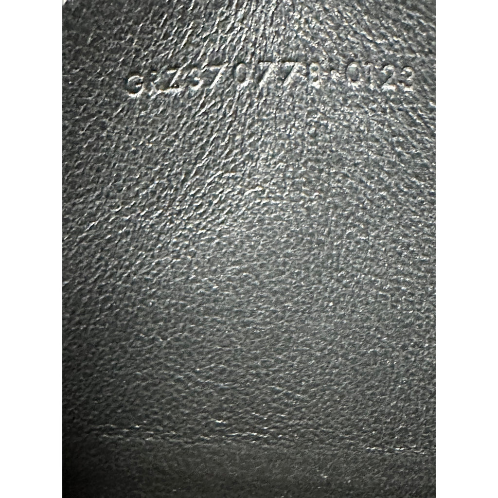 Saint Laurent Cassandre Card Case Black Silver NWT