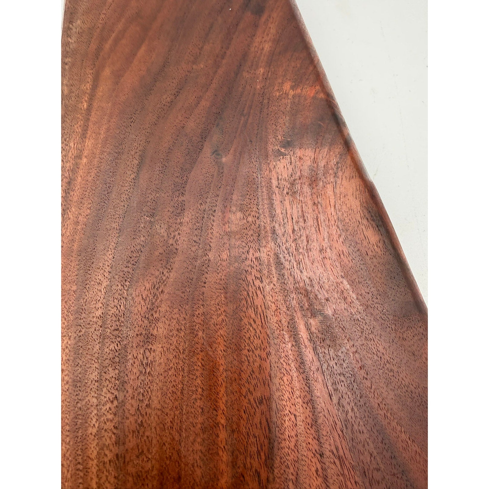 Handcrafted Walnut Charcuterie Serving Board, 19.25 x 5.25 x 1 inches, freeform silhouette with handle, food safe finish, functional and art