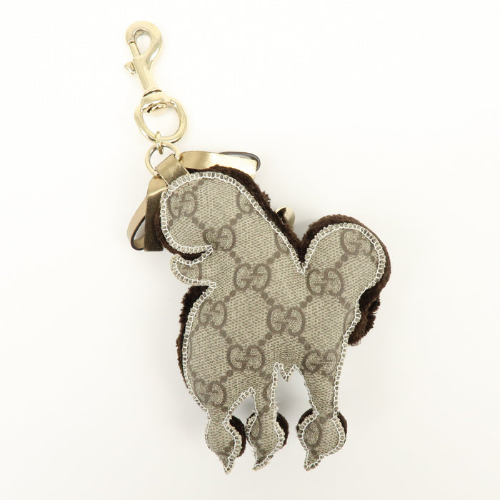6337 - Gucci GG Supreme Canvas Gucciori Poodle Bag Charm - GG Supreme Canvas Gucciorl Poodle Bag Charm / Brown / Excellent