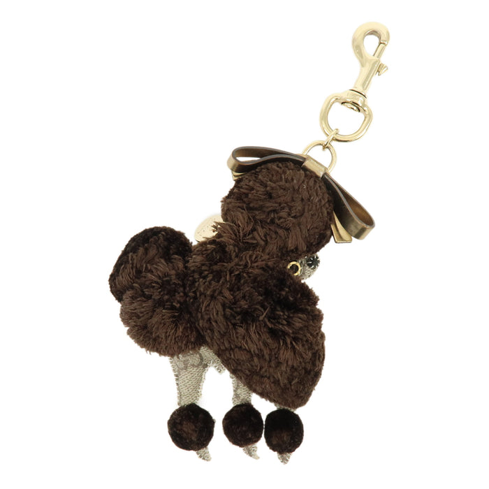 6337 - Gucci GG Supreme Canvas Gucciori Poodle Bag Charm - GG Supreme Canvas Gucciorl Poodle Bag Charm / Brown / Excellent