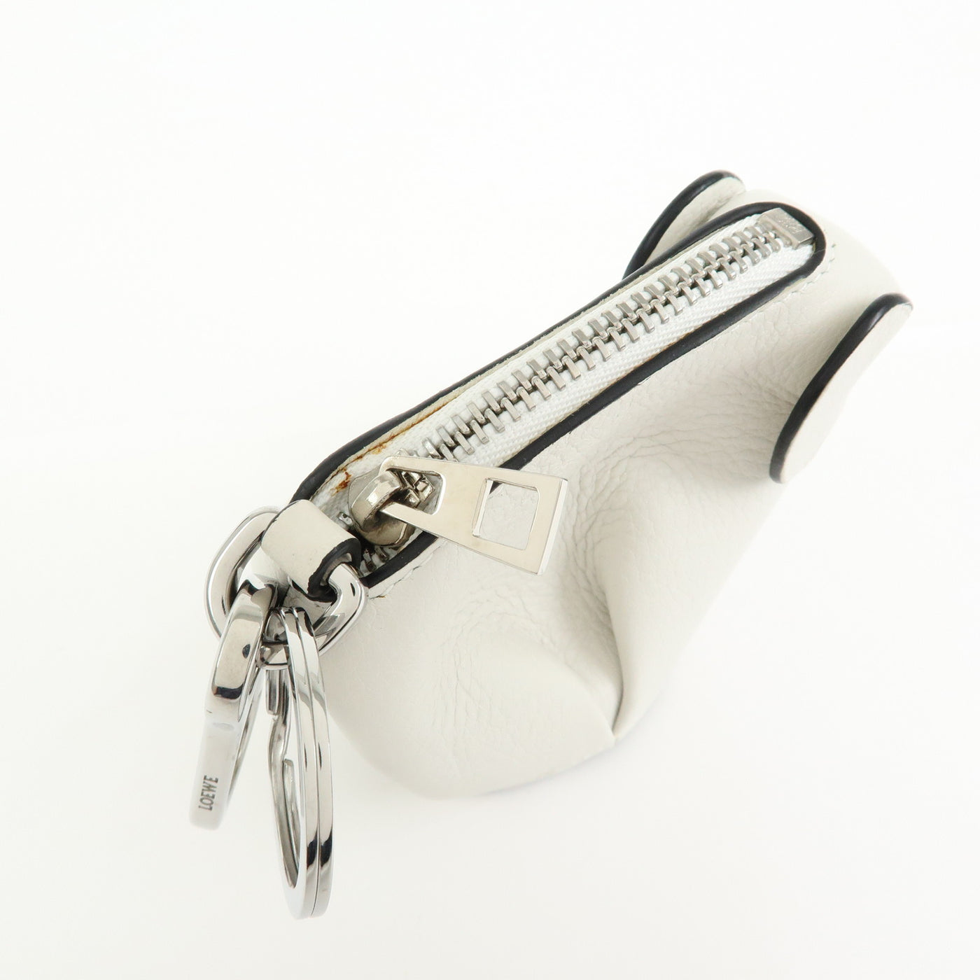 6690 - Loewe Calf Leather Elephant Coin Purse White