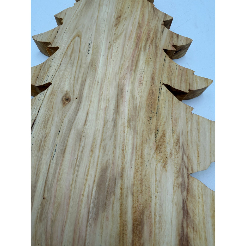 Christmas Tree Shaped Charcuterie Board, Walnut and Spalted Hickory, Hand Crafted, 12.5x8.5
