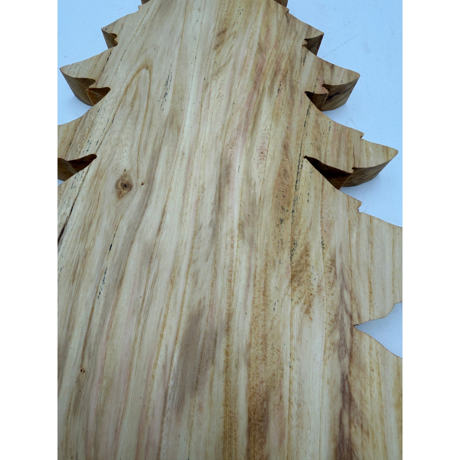 Christmas Tree Shaped Charcuterie Board, Walnut and Spalted Hickory, Hand Crafted, 12.5x8.5