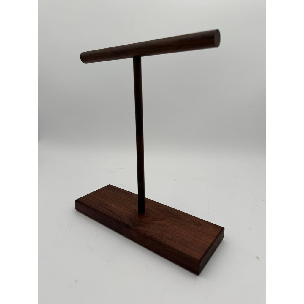 Walnut Necklace Holder Stand for Jewelry Storage, handmade wood organizer, tangle-free display, vanity dresser decor