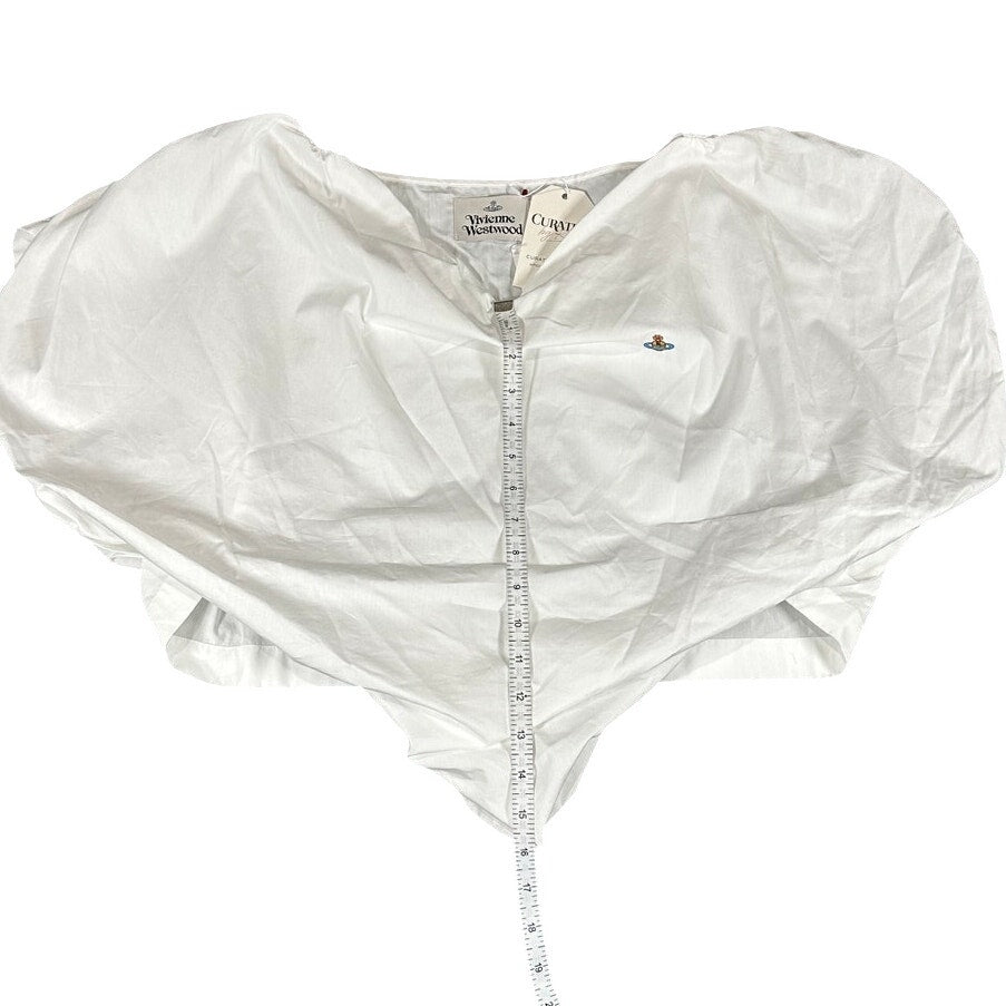 Vivienne Westwood Heart Top White Cotton Asymmetric Size XL NWT