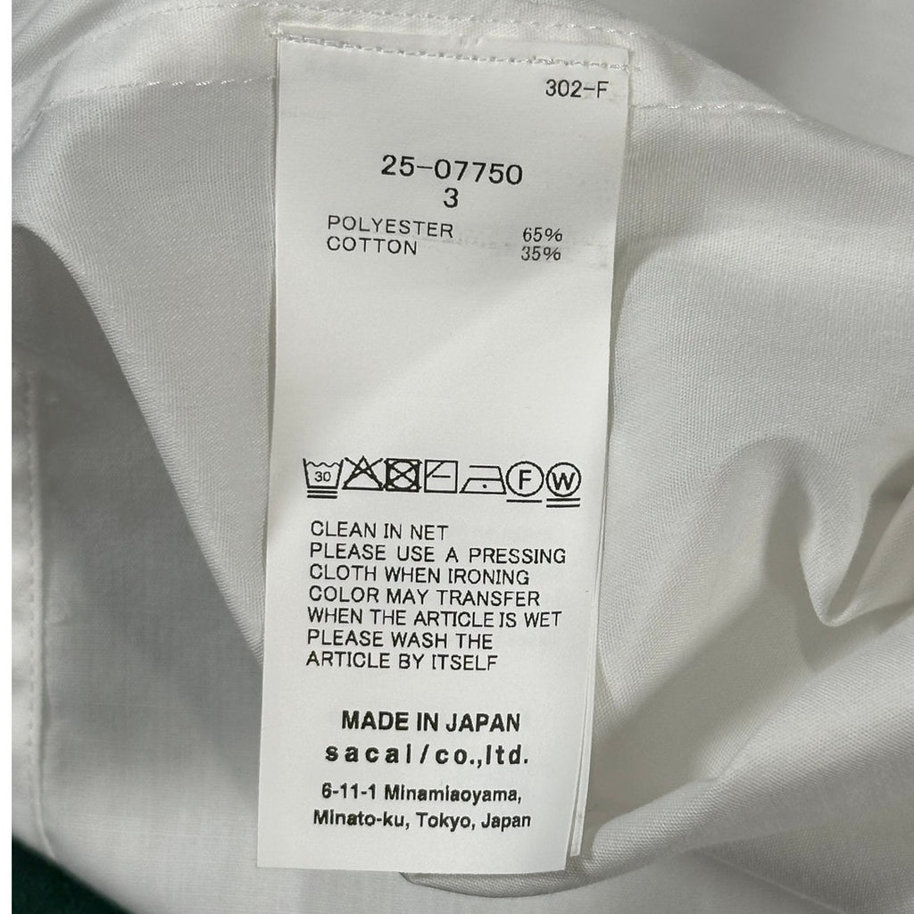 Sacai White Zip Shoulder Pocket Tee Size 3 (Large)