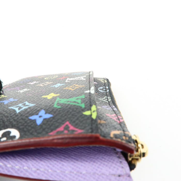 6341 Louis Vuitton Monogram Murakami Multicolor Pochette Key Cles