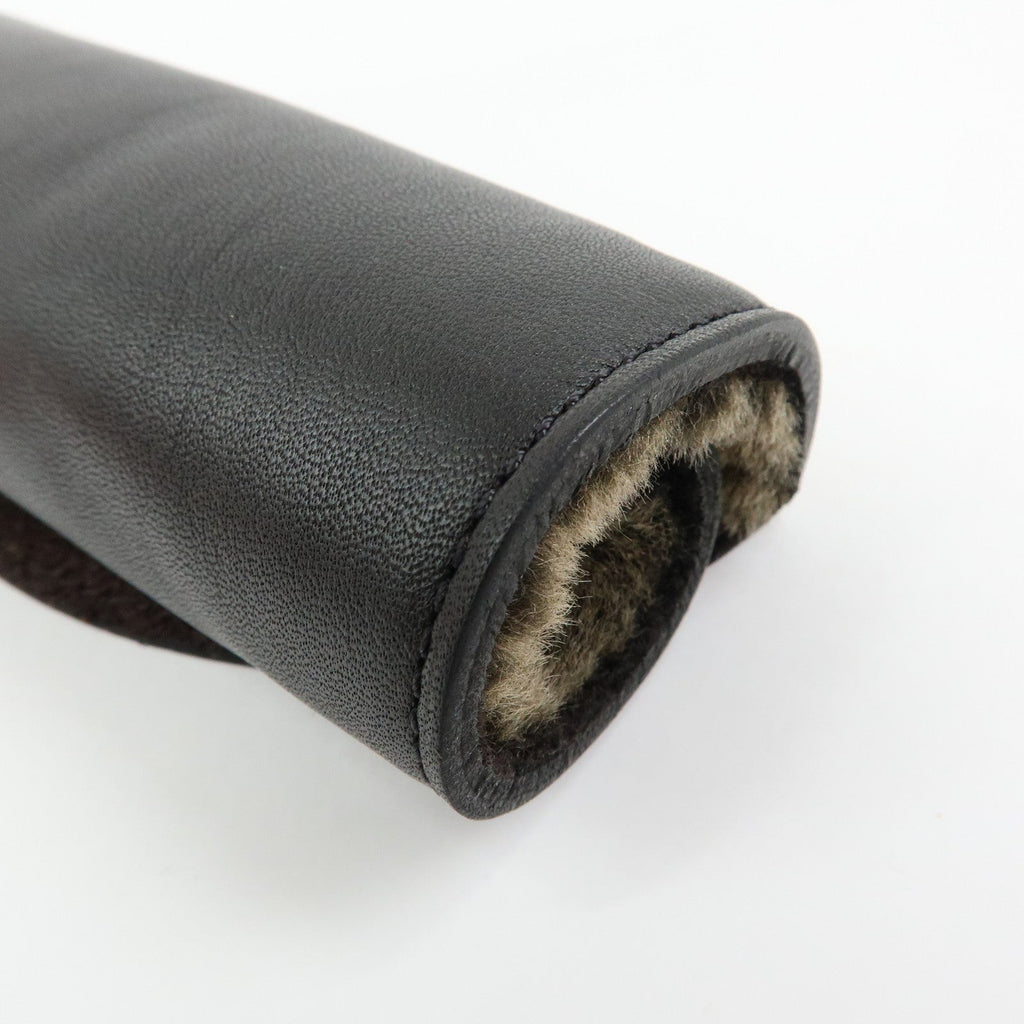 6170 - Hermes Leather & Fur Shoe Polishing Glove Buffing Mitt