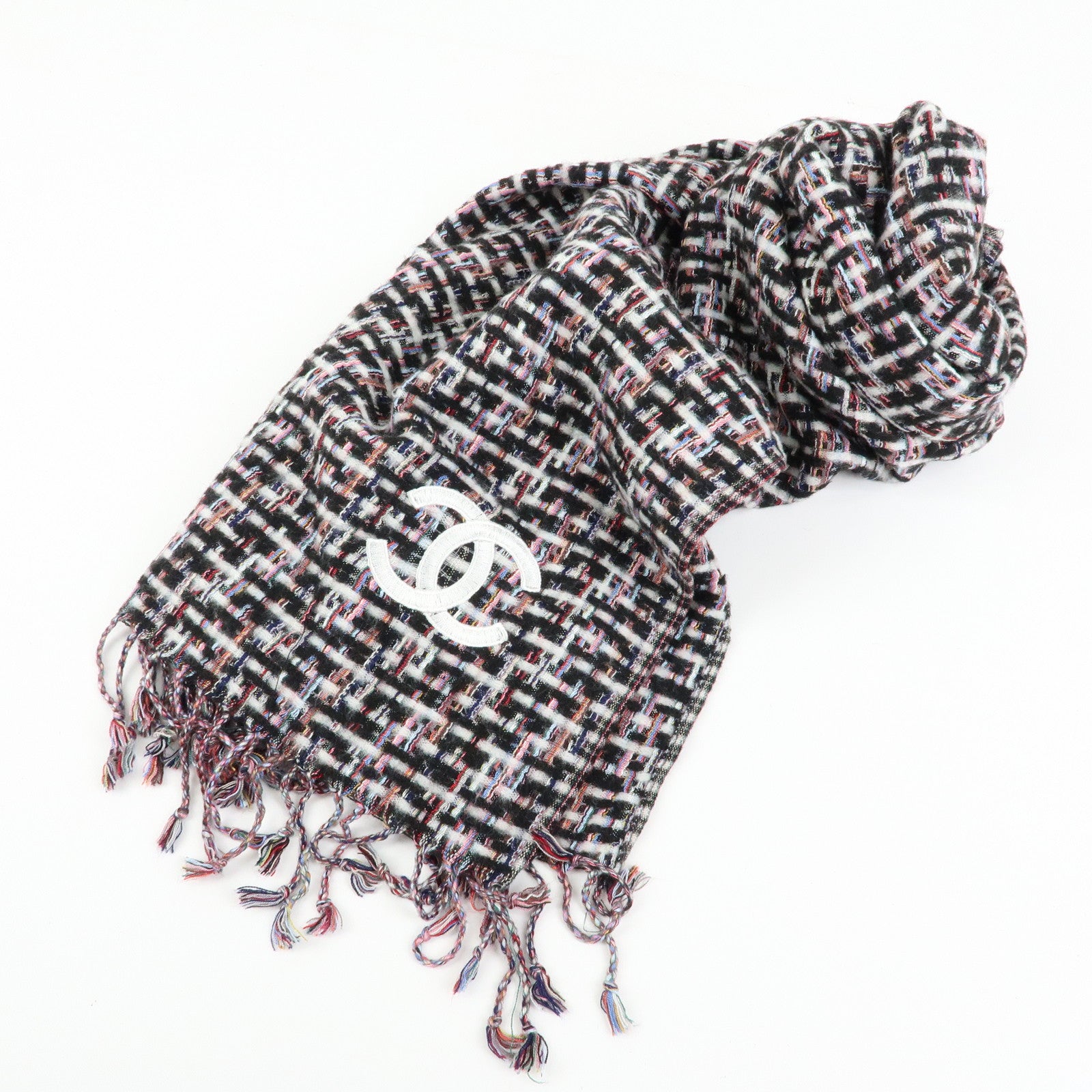 Chanel Cashmere Silk Multicolor Shawl