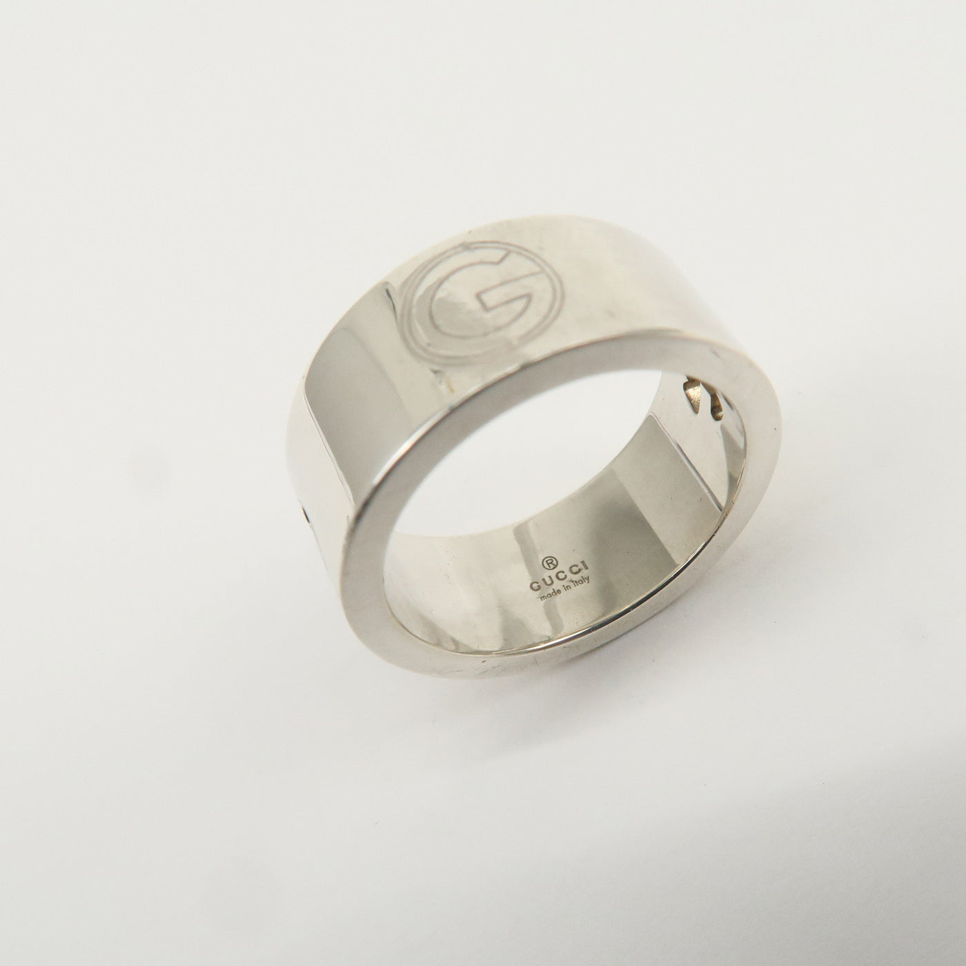 7085 - Gucci Logo Metal Ring Sv925 Size 12