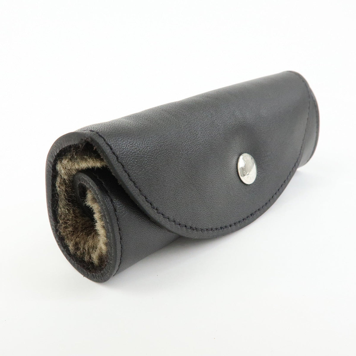 6170 - Hermes Leather & Fur Shoe Polishing Glove Buffing Mitt