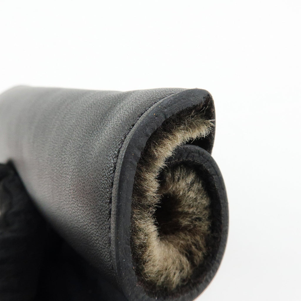 6170 - Hermes Leather & Fur Shoe Polishing Glove Buffing Mitt