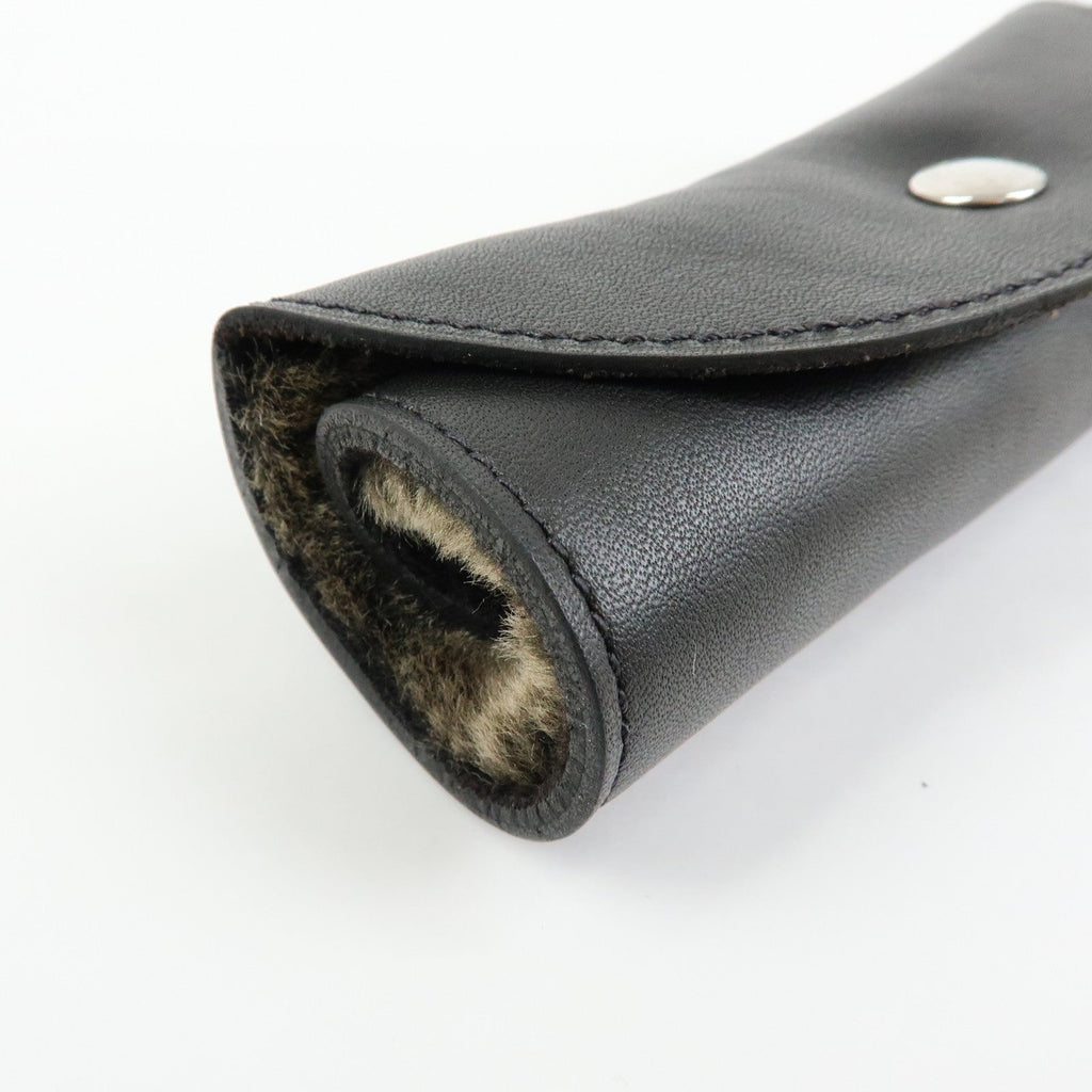 6170 - Hermes Leather & Fur Shoe Polishing Glove Buffing Mitt