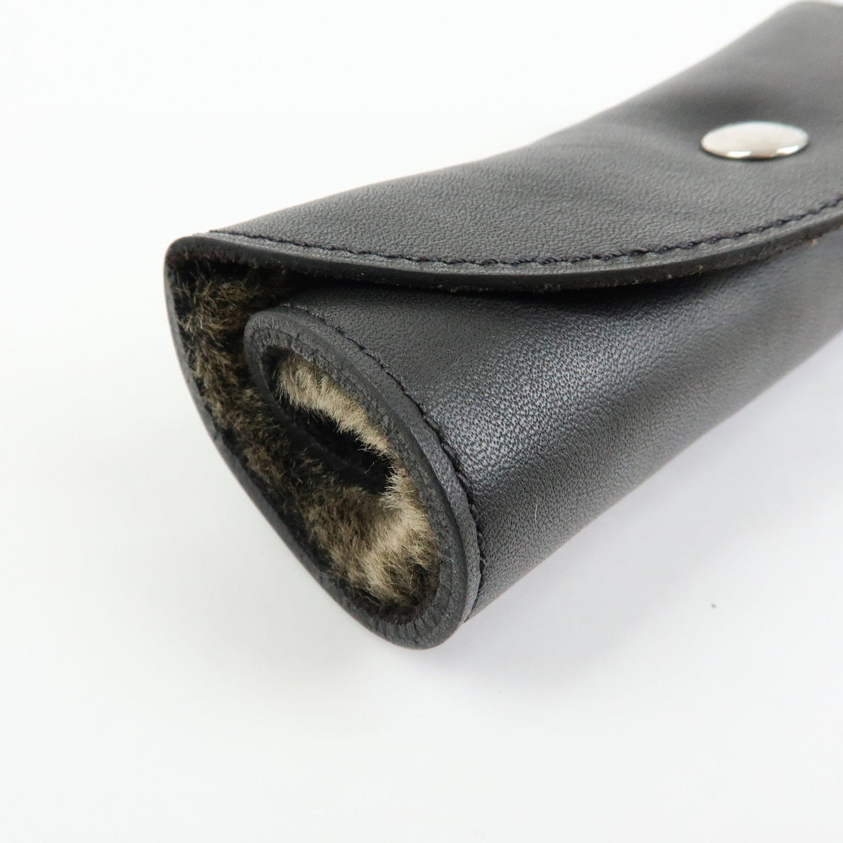 6170 - Hermes Leather & Fur Shoe Polishing Glove Buffing Mitt