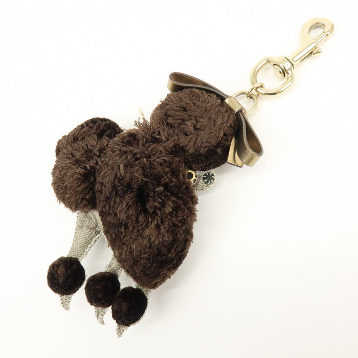 6337 - Gucci GG Supreme Canvas Gucciori Poodle Bag Charm - GG Supreme Canvas Gucciorl Poodle Bag Charm / Brown / Excellent