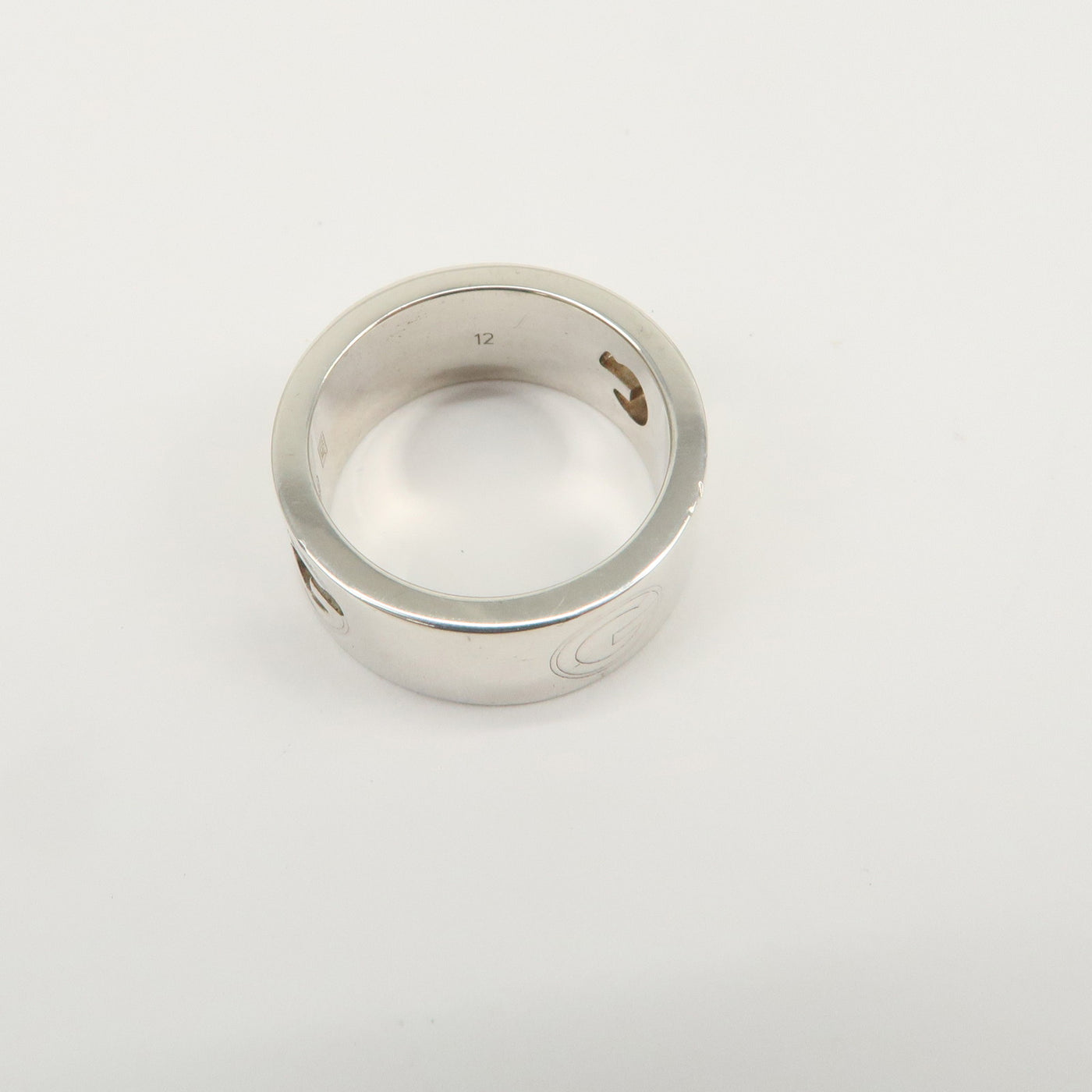 7085 - Gucci Logo Metal Ring Sv925 Size 12