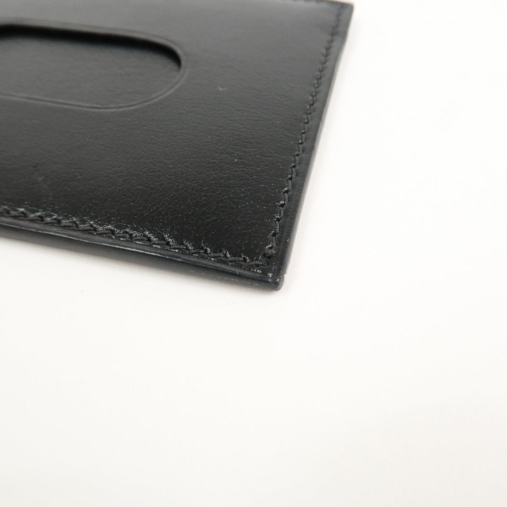 6682 - Hermes Evercalf Leather Chouchou Serie Button I Stamped Pass Case Black