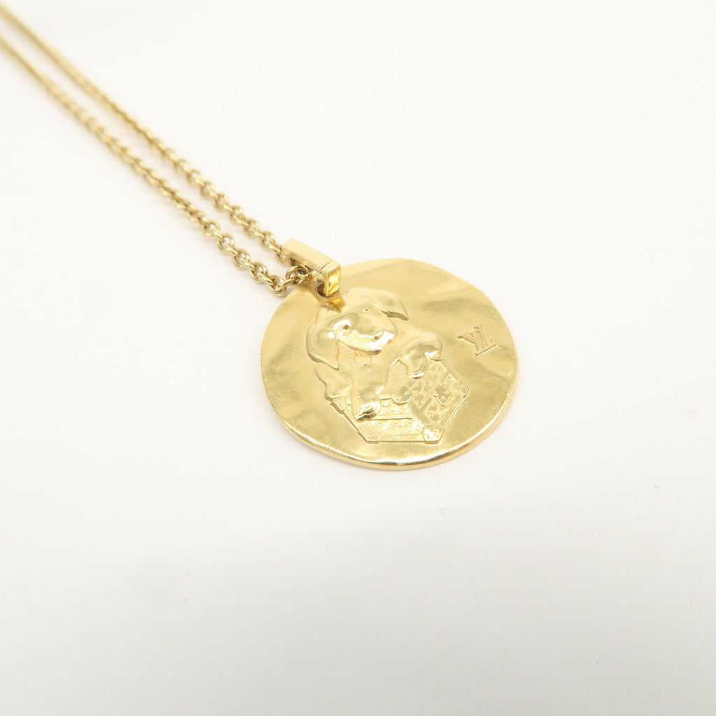 7089 - Louis Vuitton Collier Louis In The Sky Dog Necklace Gold