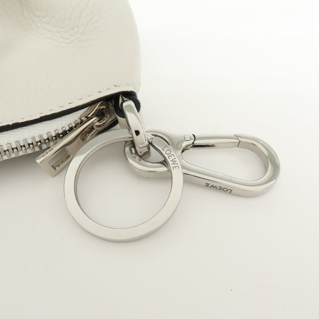 6690 - Loewe Calf Leather Elephant Coin Purse White
